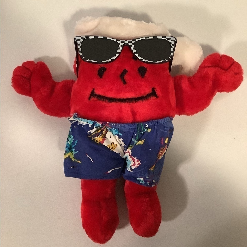 VINTAGE Kool-Aid Guy with Sunglasses and Hawaiian Shorts Plush (1983)
